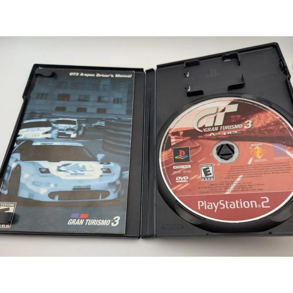 Gran Turismo 3 A-Spec Sony PlayStation 2 PS2 Complete CIB Black Label - Tested